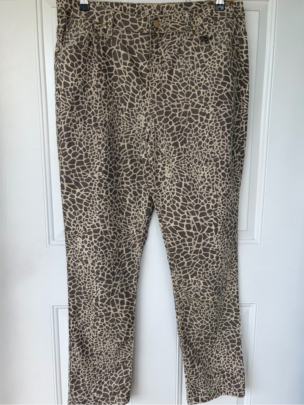 •DG2 by Diane Gilman• Animal Print Straight Leg Pants - Size 12